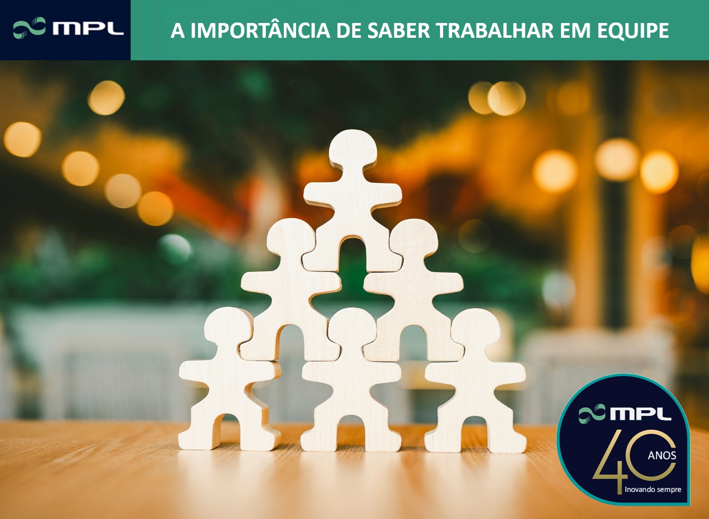 trabalho em equipe com selo